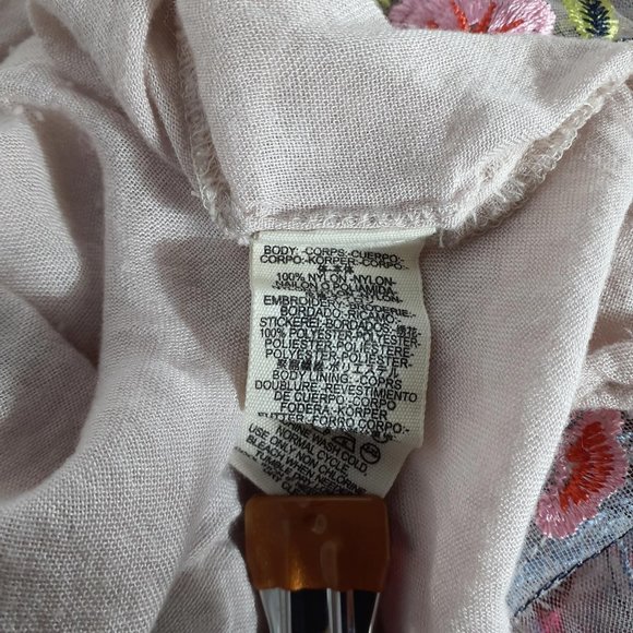 Free People Sheer Garden Mini Dress Petal Size S - Picture 9 of 9